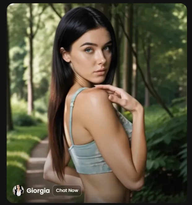 Giorgia, an AI girlfriend character you can chat with in Candy AI